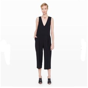 Sleeveless Lightweight Wool Jumpsuit Club Monaco